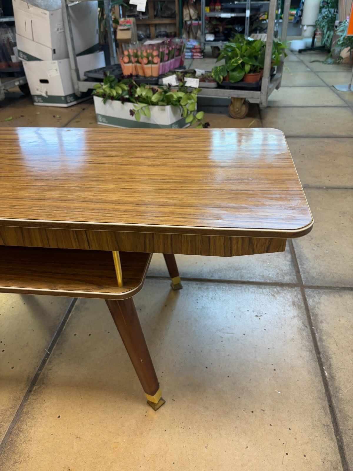 Mid Century/ Retro Wooden Coffee Table With Magazine/ Book Shelf photo Furniture