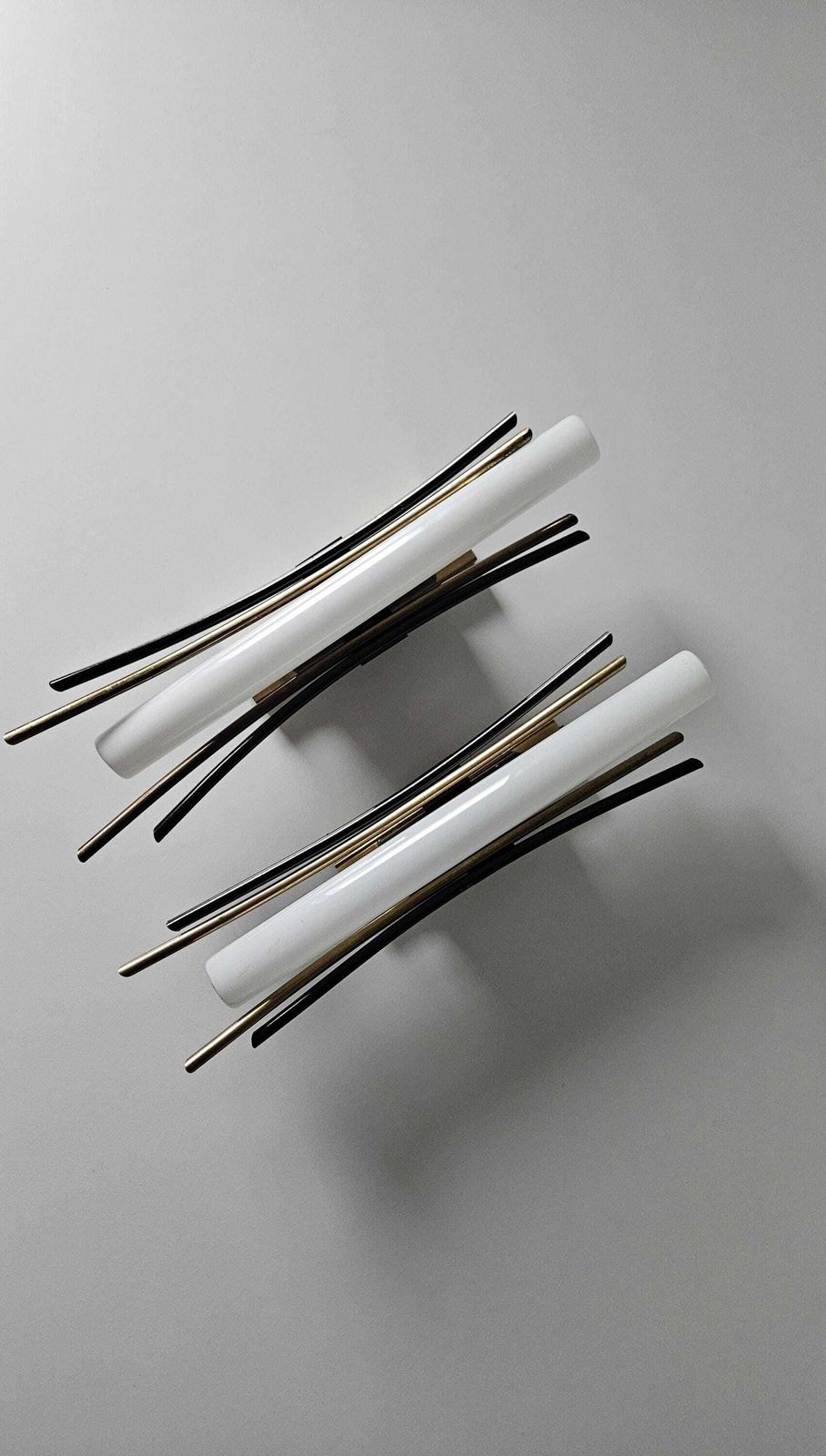 Set Of 2 Vintage Sconces By Brendel & Loewig, Wall Lamps Pair, 50's, Germany, Mid Century Sconces Brendel And Loewig, Vintage Lights photo furniture