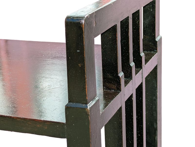 Italian Small Black Stained Wooden Bookcase From The 30s photo buy