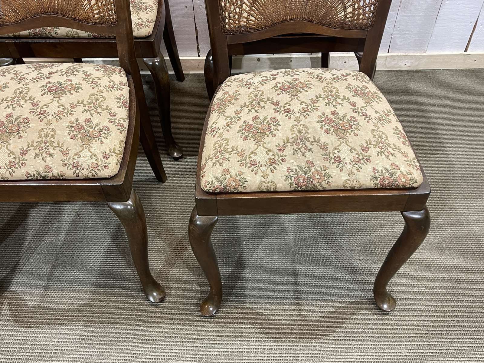 Set Of 6 English Walnut Chairs From The 1950s photo Furniture