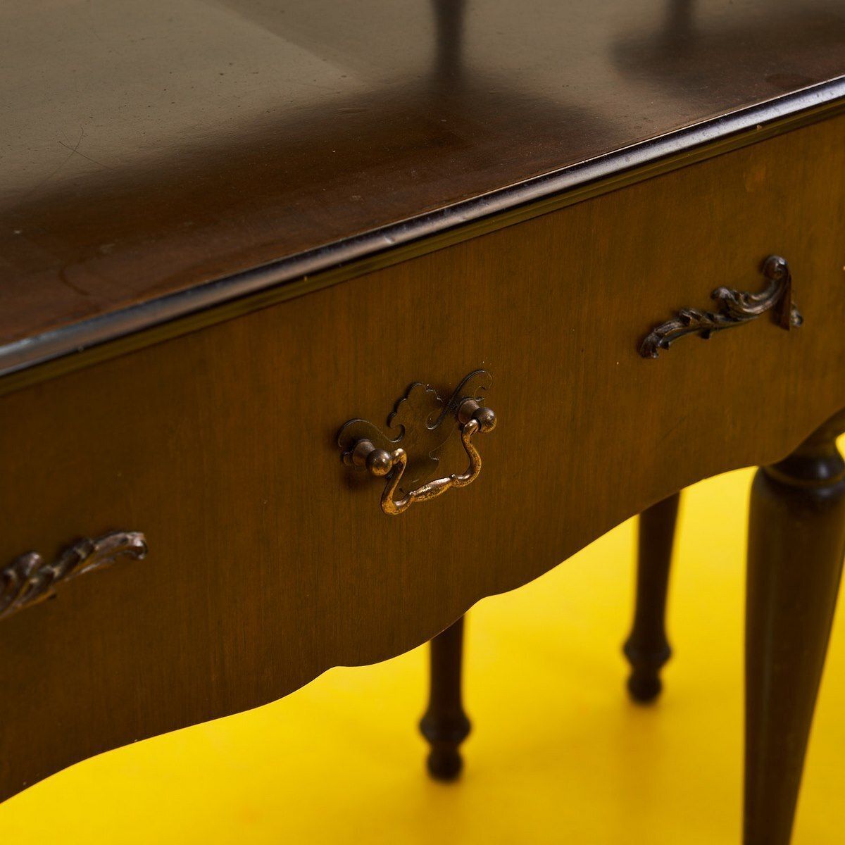 Pair Of Wooden Bedside Tables With Marble Top From The 50s photo Furniture