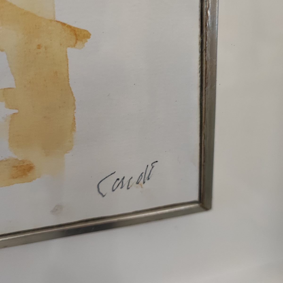 Virgilio Guidi Watercolor On Cardboard, 23 X 31 Cm photo Art