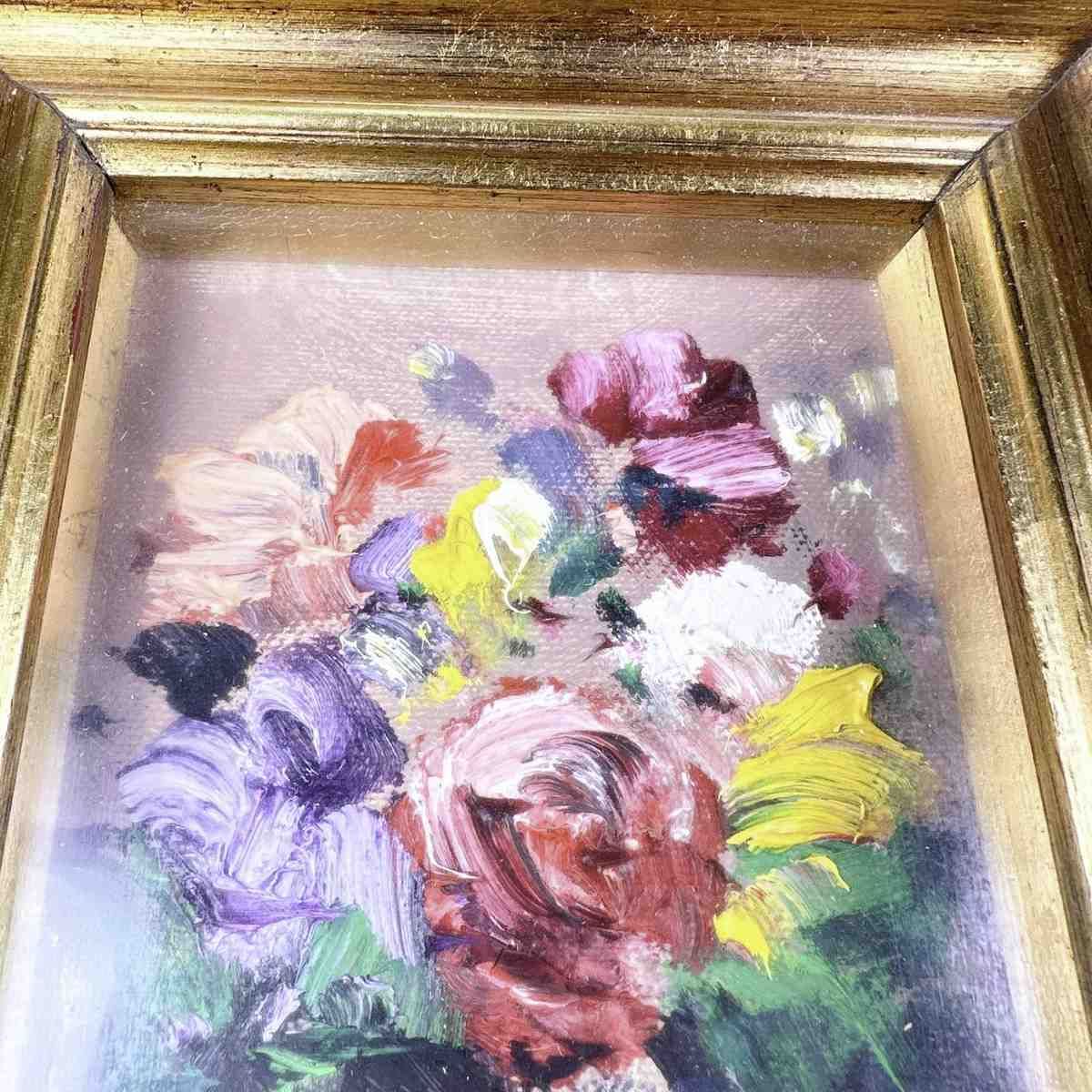 Flower Painting Oil On Canvas Renzo Piccoli photo for sale