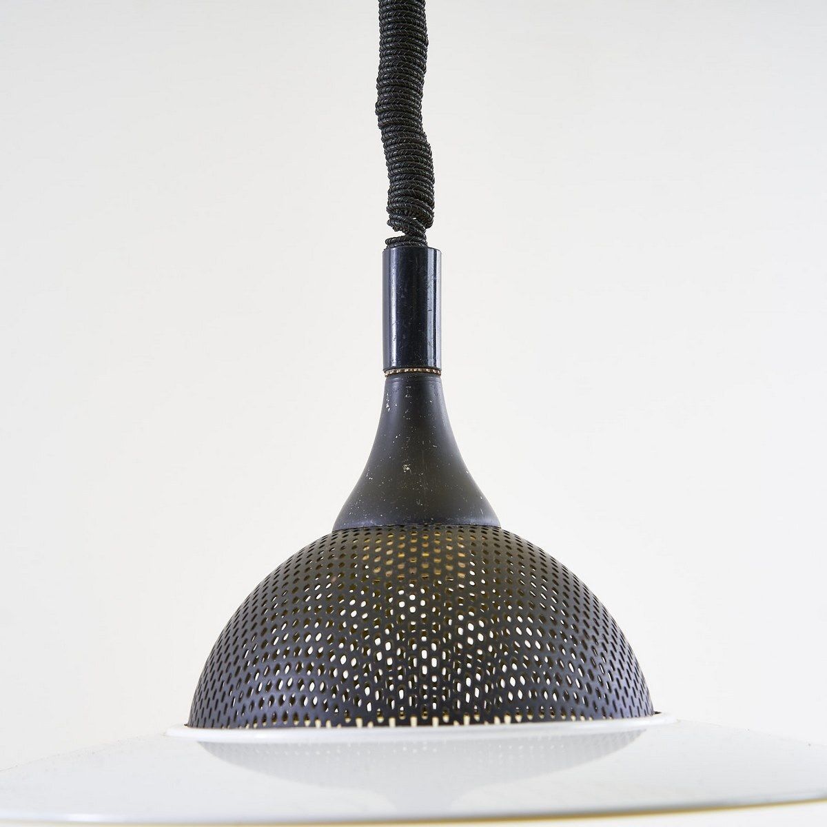 70s Chandelier In Enameled Metal photo furniture