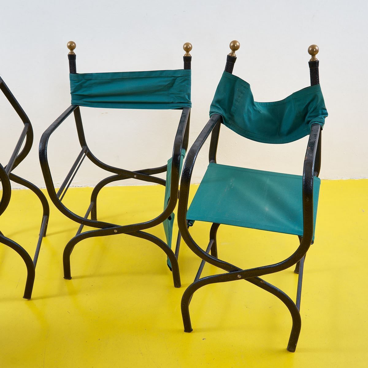 Vintage Metal Director Chairs, 1980s photo 432.0
