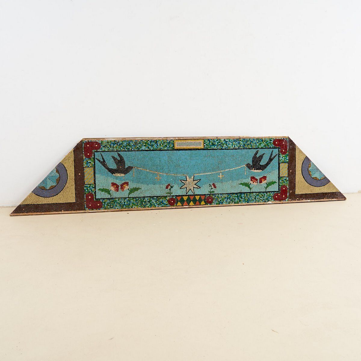 Vintage Glass Mosaic On Panel, 1980s