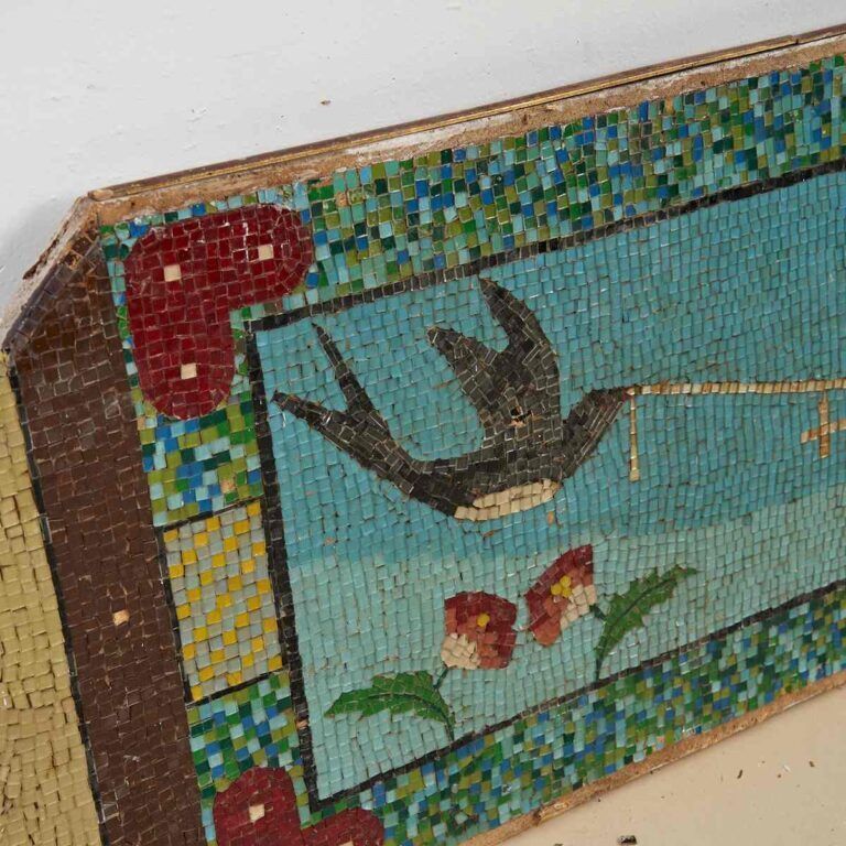 Vintage Glass Mosaic On Panel, 1980s photo furniture