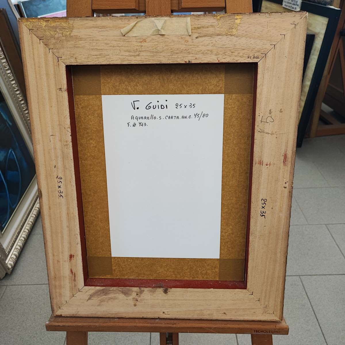 Virgilio Guidi Watercolor On Paper, 25 X 35 Cm photo 1002.0