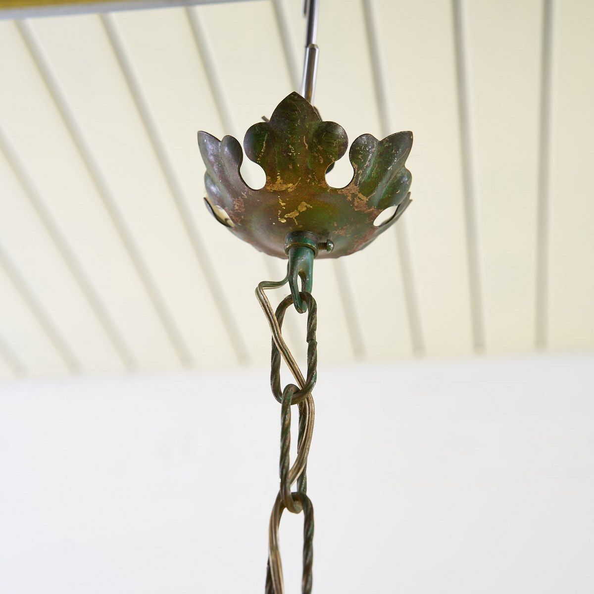 Vintage Floral Metal Chandelier photo vinterior