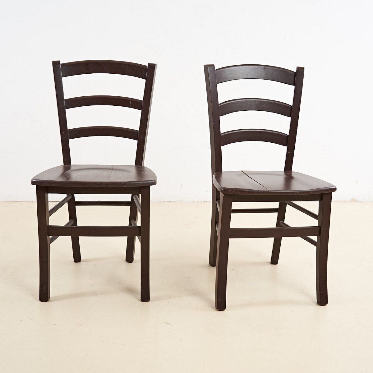 Pair Of Enameled Wood Chairs, 1950s