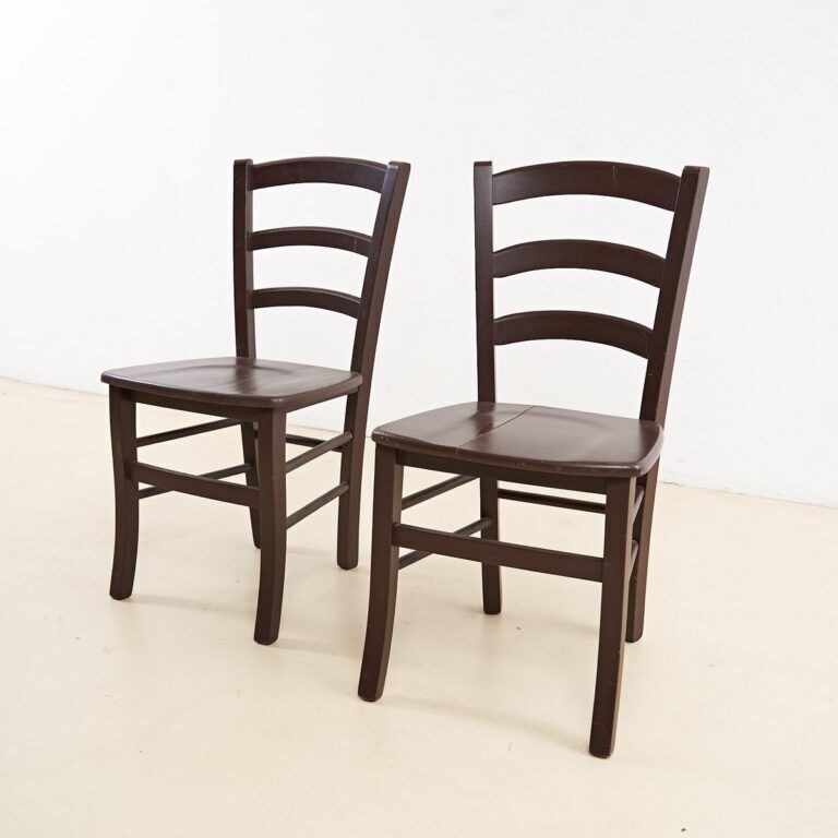Pair Of Enameled Wood Chairs, 1950s photo furniture
