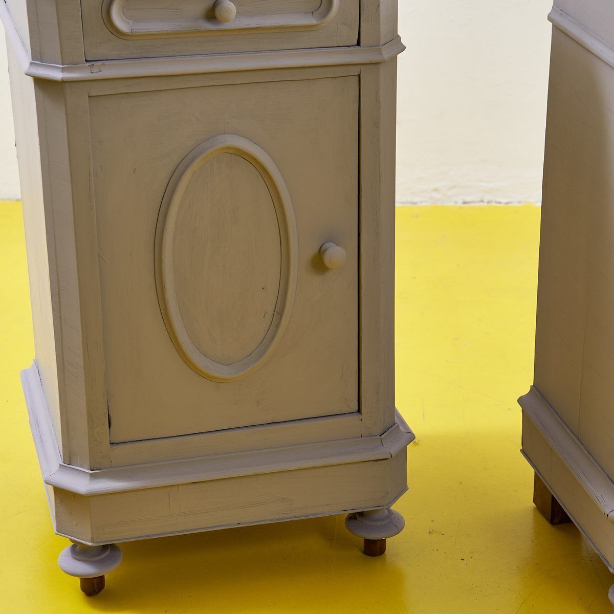 Pair Of 1930s Dove Grey Bedside Tables photo for sale