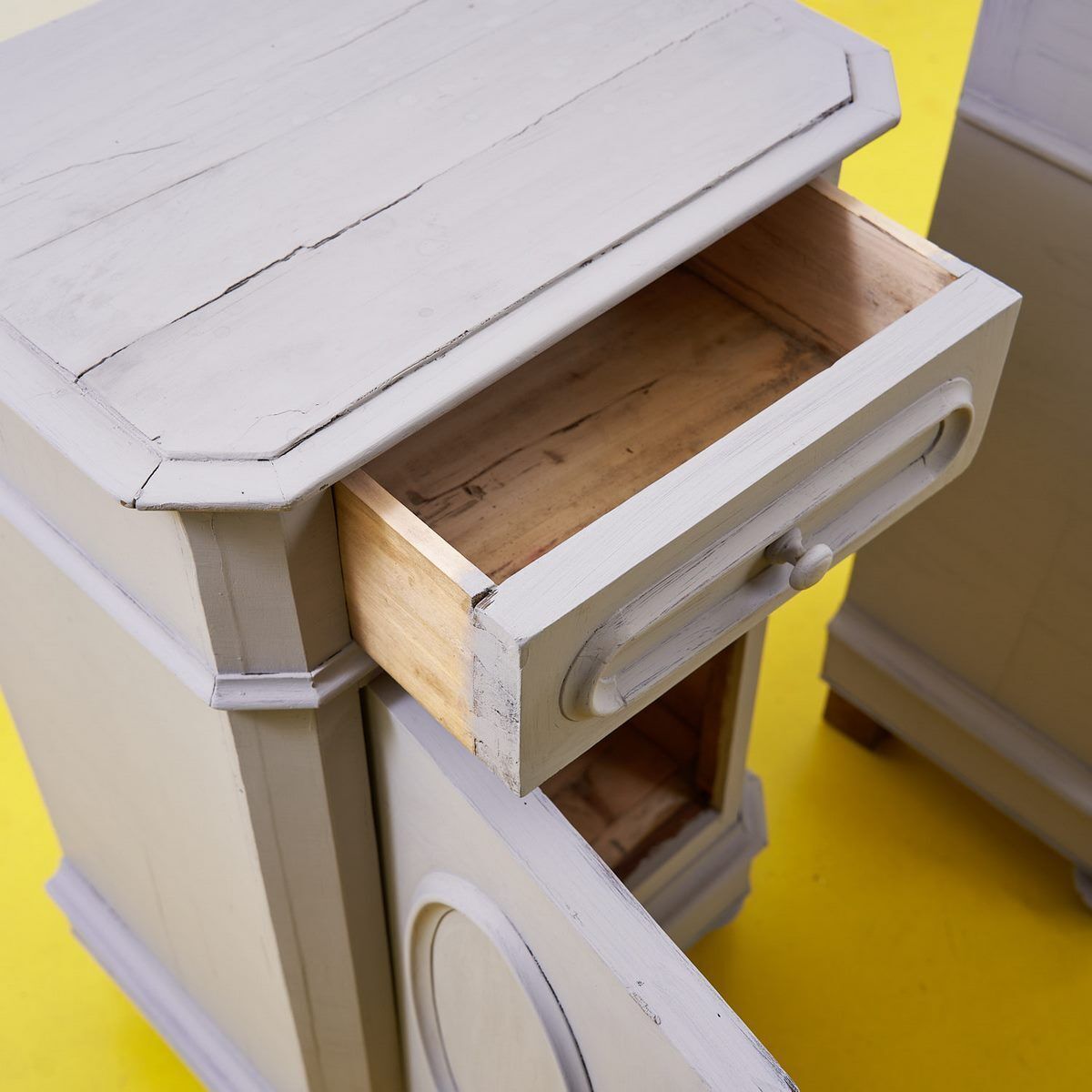 Furniture Pair Of 1930s Dove Grey Bedside Tables photo