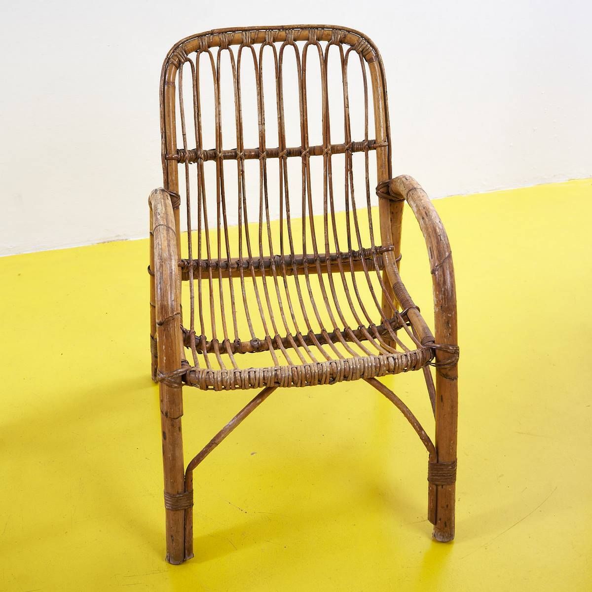 Pair Of 70's Bamboo Armchairs, 1970s photo furniture