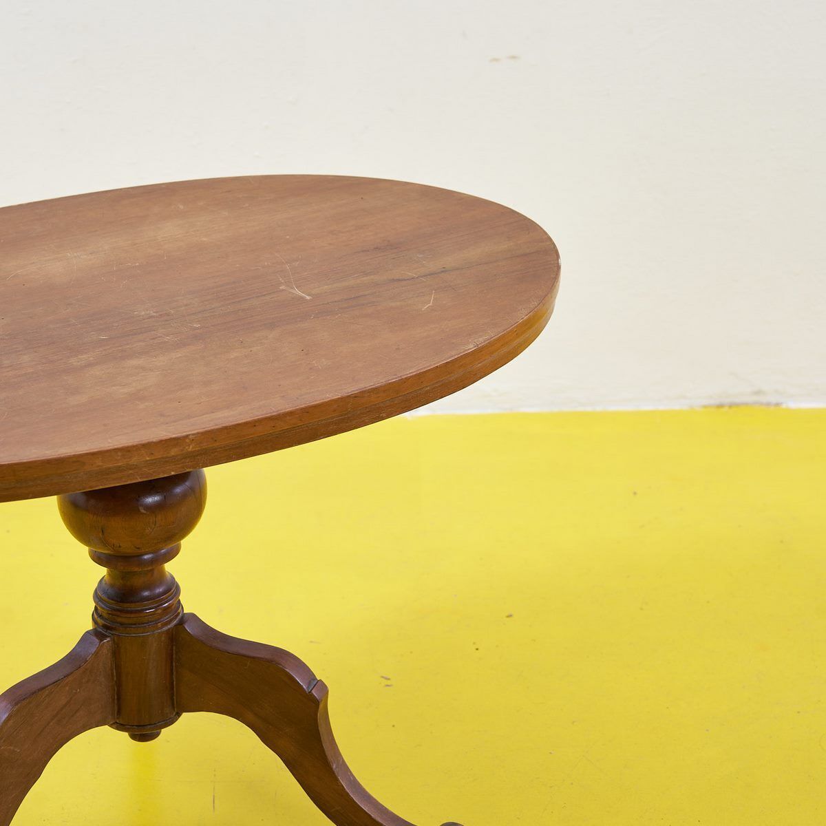 Oval Solid Wood Coffee Table, 1950s photo furniture