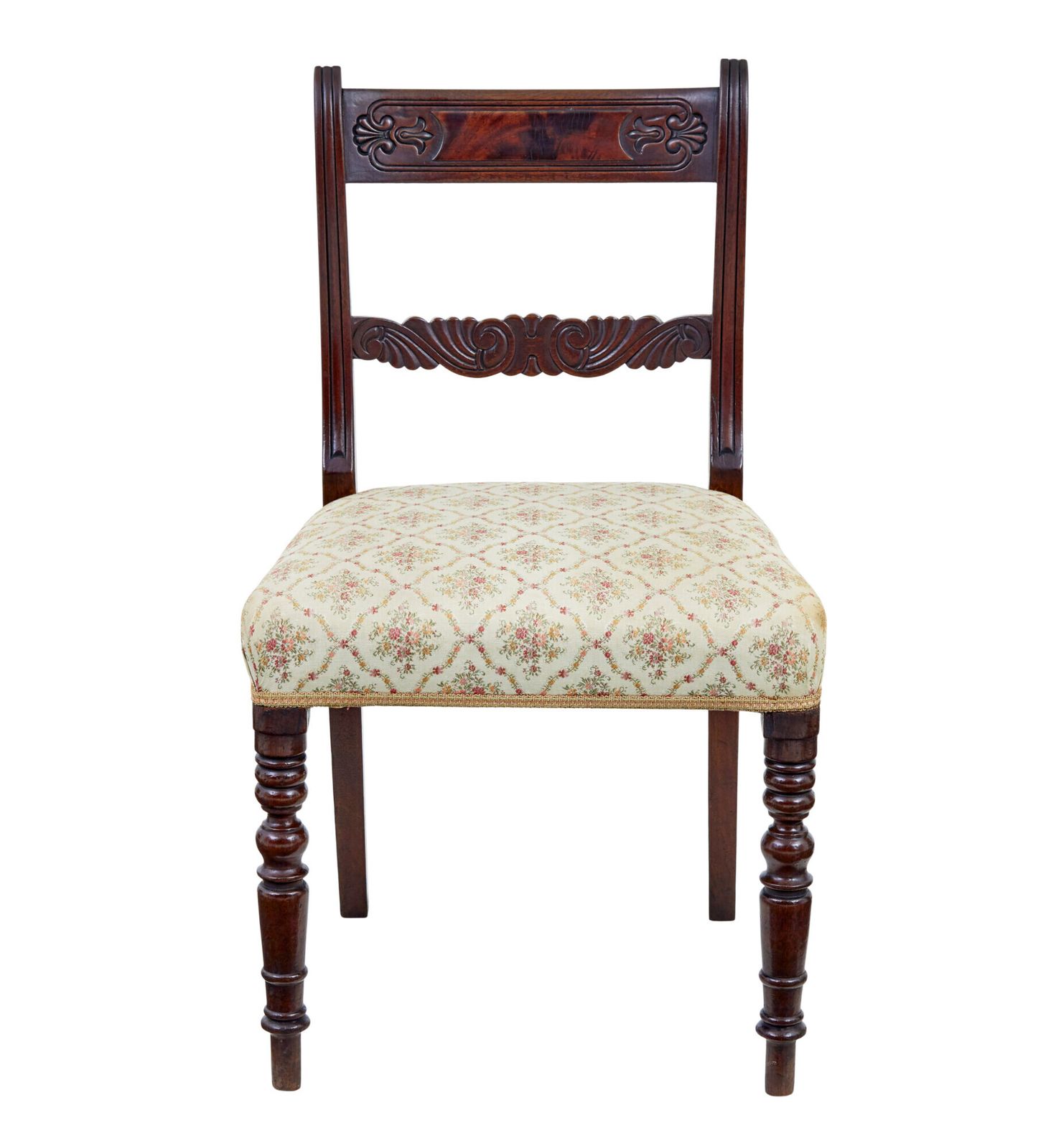 Set Of 6 19th Century Regency Mahogany Dining Chairs photo vintage