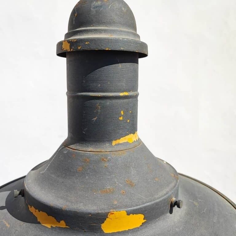 Industrial Chandelier In Metal And Glass photo for sale