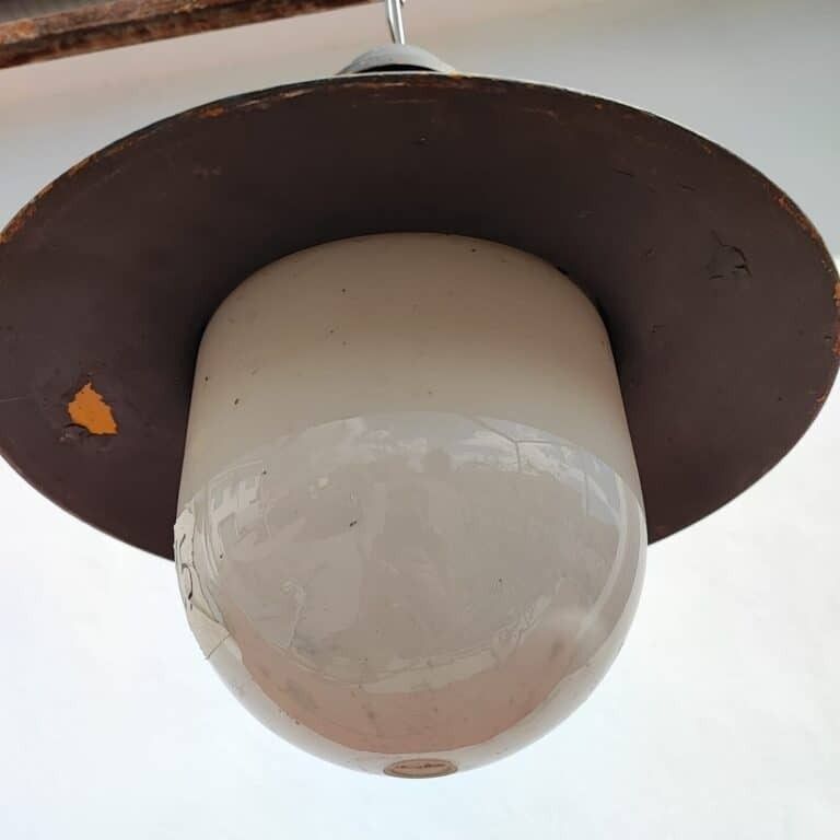 Industrial Chandelier In Metal And Glass photo 154.0