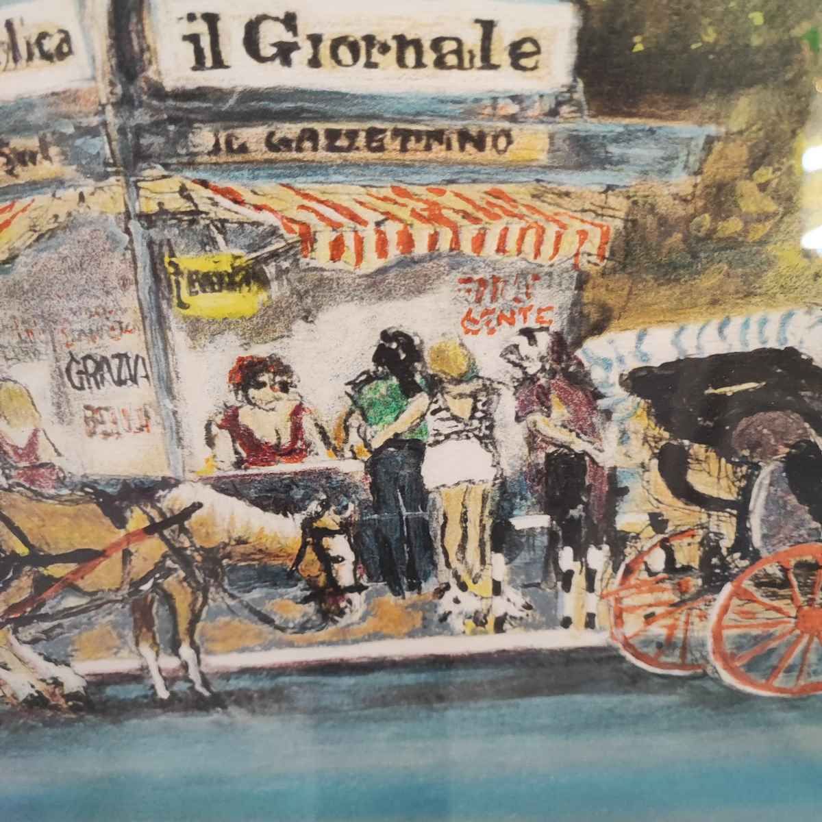 Atos Faccincani, Carriage Newsstand, 70 X 50 Cm photo vinterior