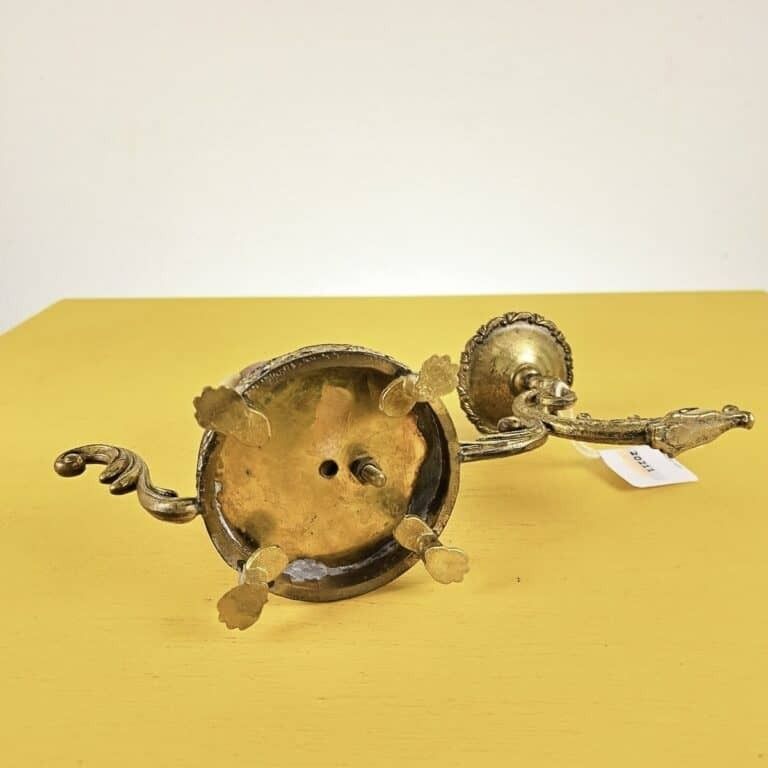 Vintage Metal Candle Holder With Figurine photo 51.0