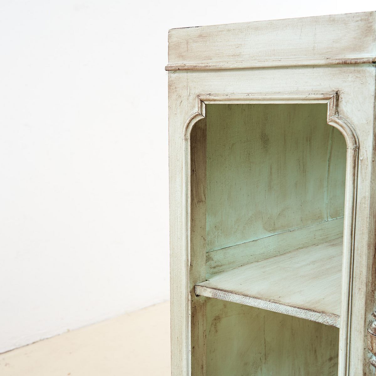 Mint Green Bookcase Sideboard With Dark Brown Shades photo 873.0