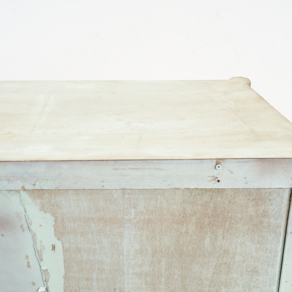 Mint Green Bookcase Sideboard With Dark Brown Shades photo vintage