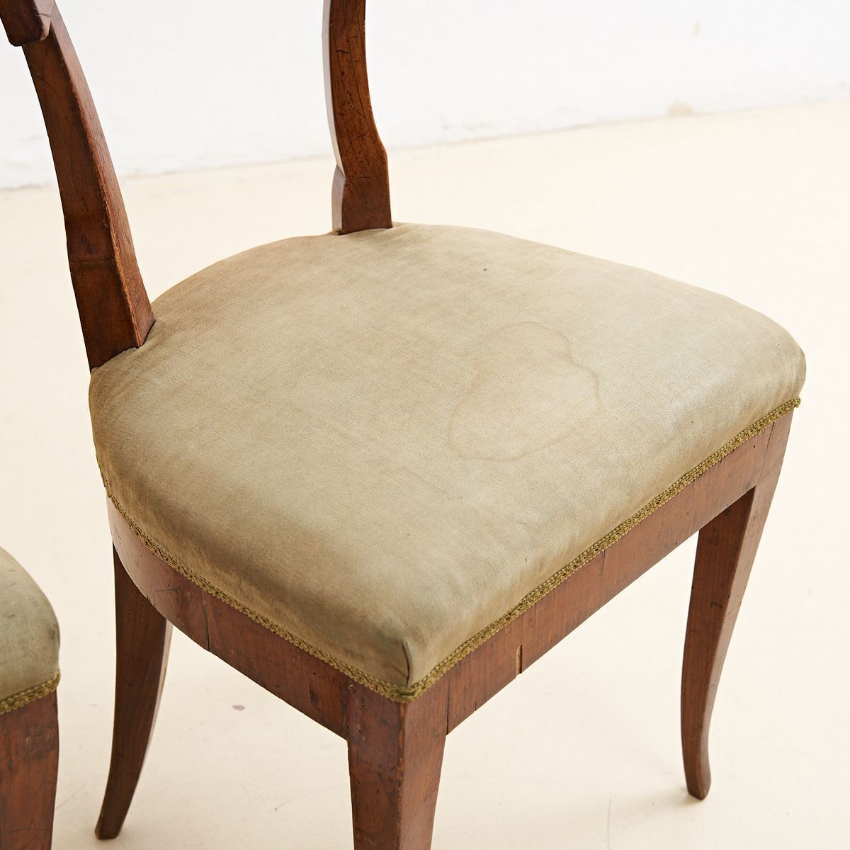 Pair Of Neoclassical Directory Armchairs Early 19th Century In Walnut photo for sale