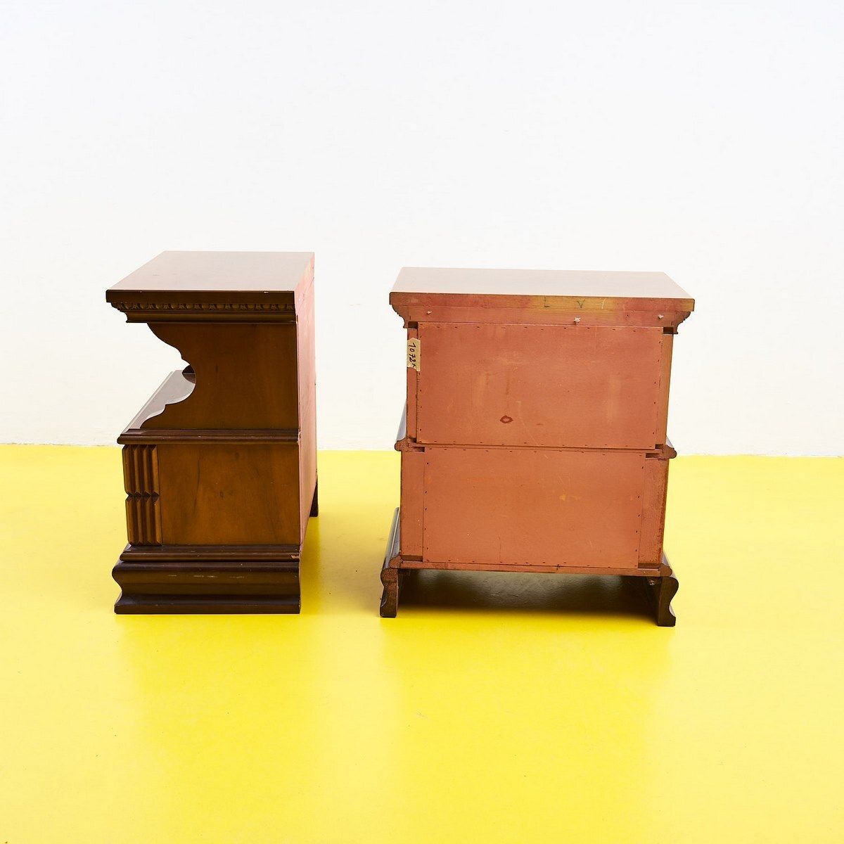 Pair Of Vintage Wooden Nightstands photo vintage