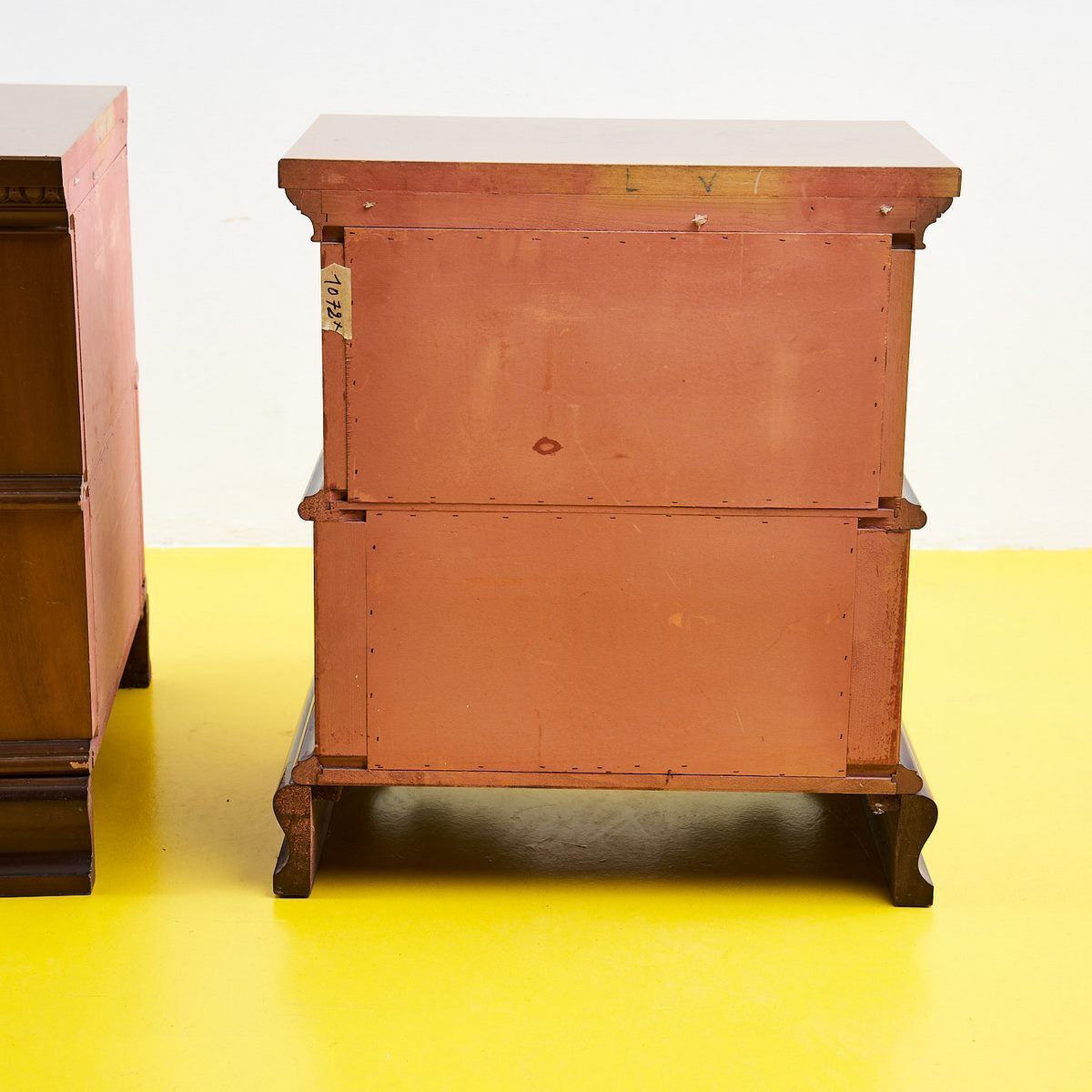 photo furniture Pair Of Vintage Wooden Nightstands