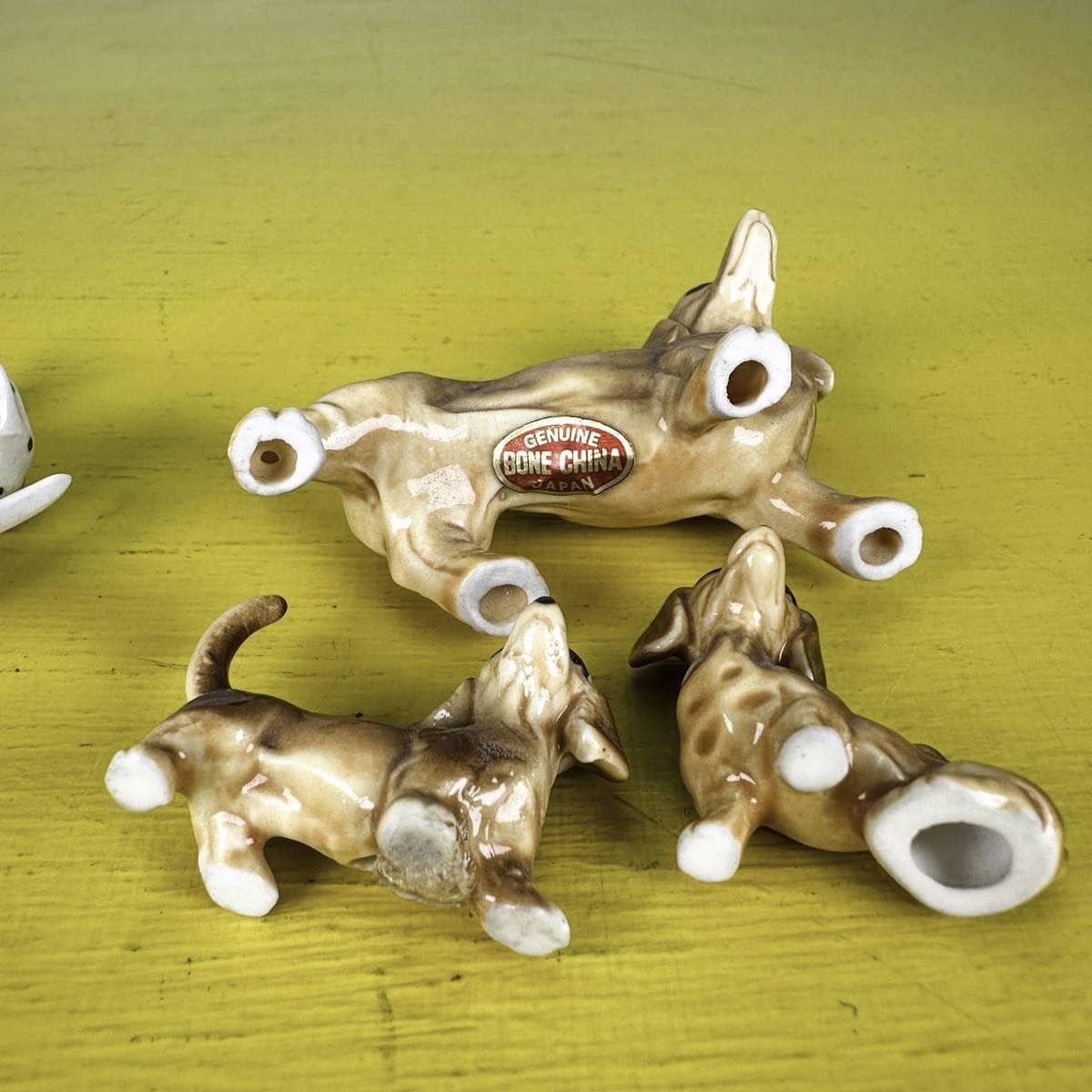 Miniature Bone China Japan Dogs, 5 Pieces photo 51.0