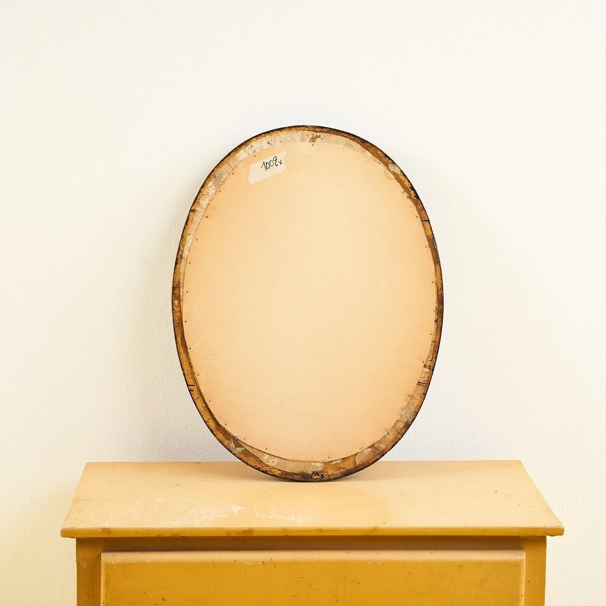 50's Oval Wooden Mirror, 1950s photo Home Decor