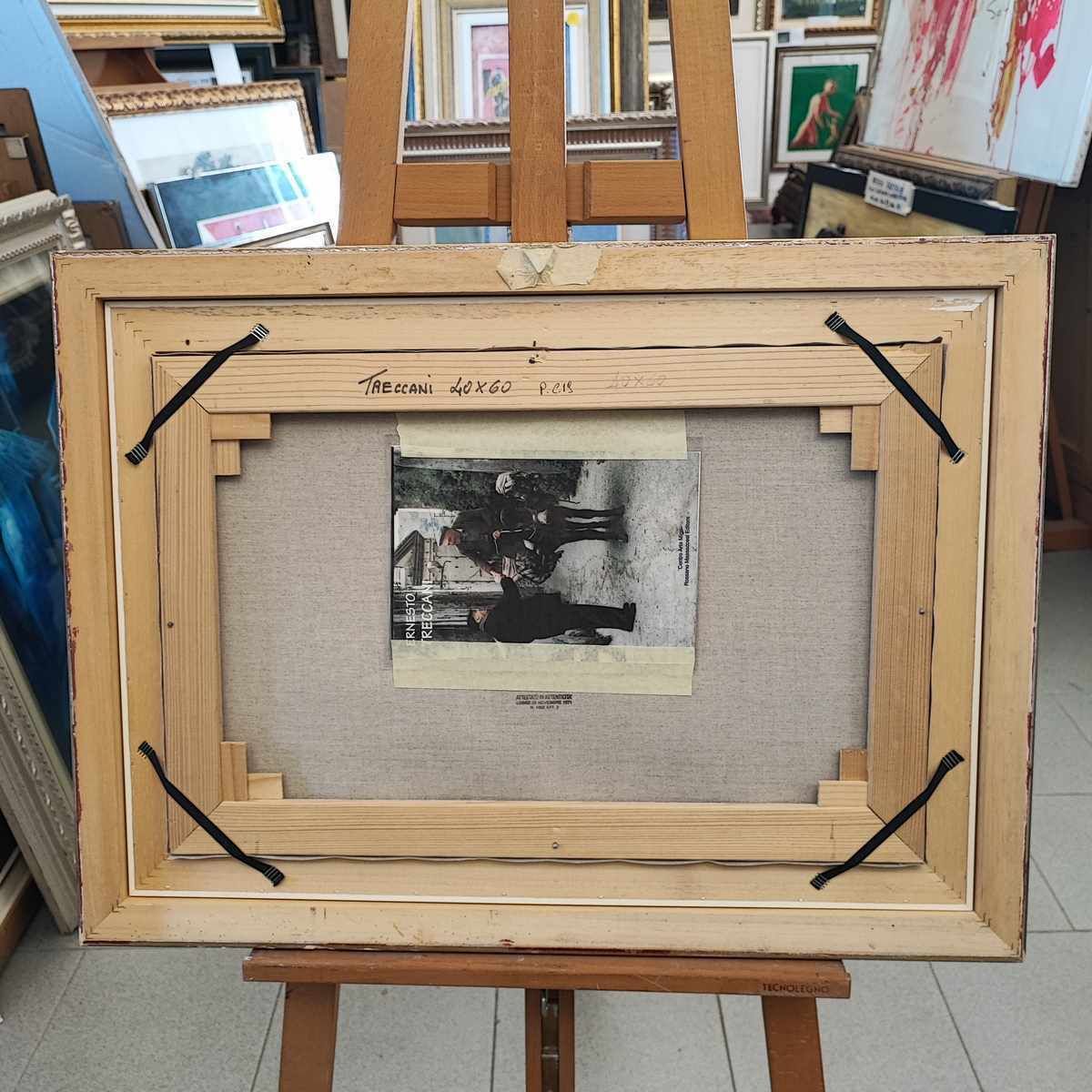 Ernesto Treccani Oil On Canvas, 40 X 60 Cm photo vinterior