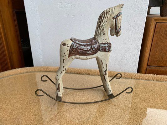 Ivory Wicker Toy Horse photo for sale