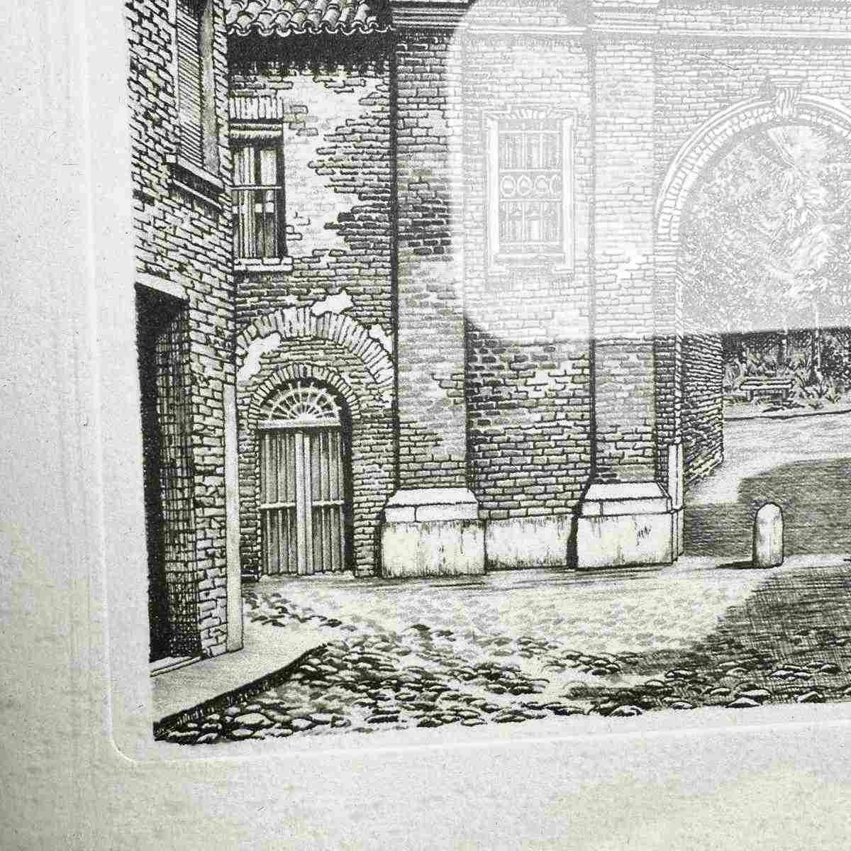 Vintage Lithographic Print Paintings Ferrara, 4 Pieces photo vintage