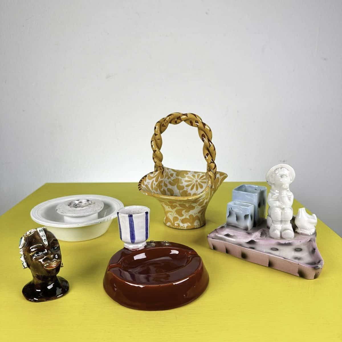 Lot Of Vintage Ceramics With Breaks, 5 Pieces