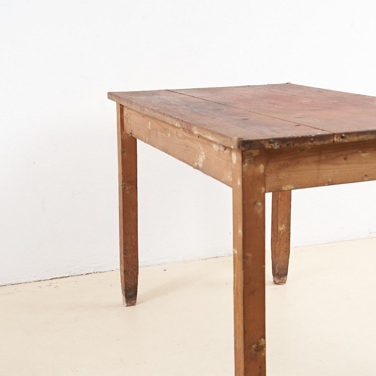 Rustic Kitchen Table From The Early 1900's In Original Patina photo vinterior