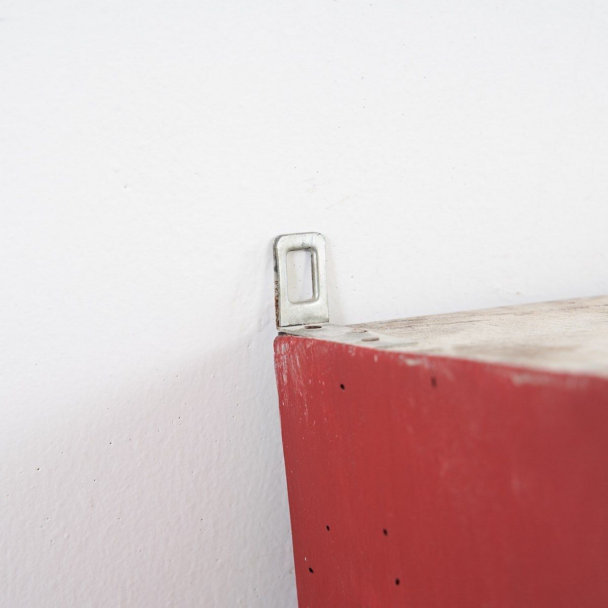 Vintage Red Lacquered Kitchen Cabinet photo for sale