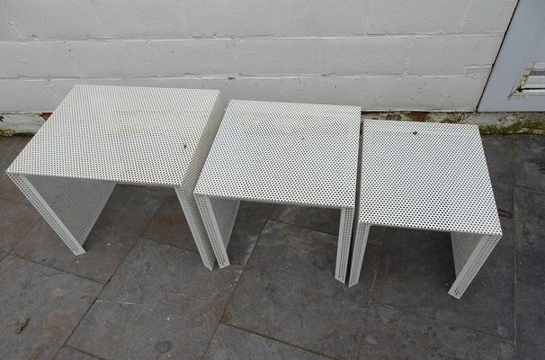 Metal Nesting Tables In The Style Of Mathieu Mategot, 1960s, Set Of 3 photo furniture