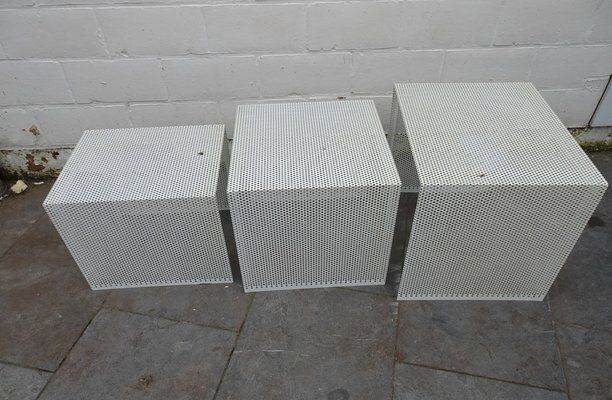 Metal Nesting Tables In The Style Of Mathieu Mategot, 1960s, Set Of 3 photo Furniture