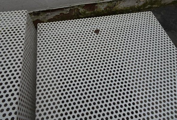 Furniture Metal Nesting Tables In The Style Of Mathieu Mategot, 1960s, Set Of 3 photo