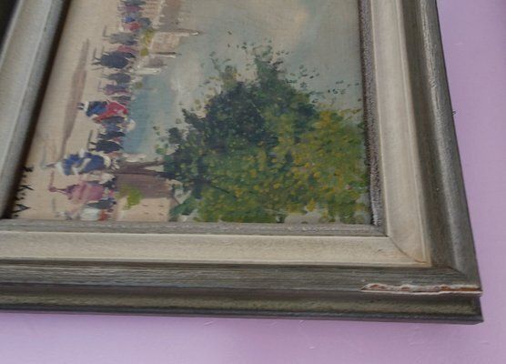 3389.0 Antal Berkes, Impressionist Scenes, 1890s 1910s, Oil On Canvases, Set Of 2 photo