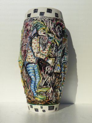 Ceramic Clowns Vase From Libertas Rsm, San Marino, Italy photo 828.0