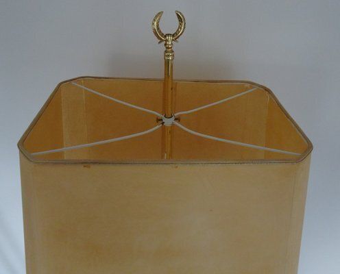 Gilded Brass Floor Lamp In The Style Of Gio Ponto, 1970s photo vinterior