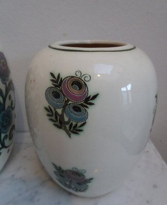Art Deco Ceramic Vases By Faience De Nimy, Belgium, 1930s, Set Of 2 photo 829.0