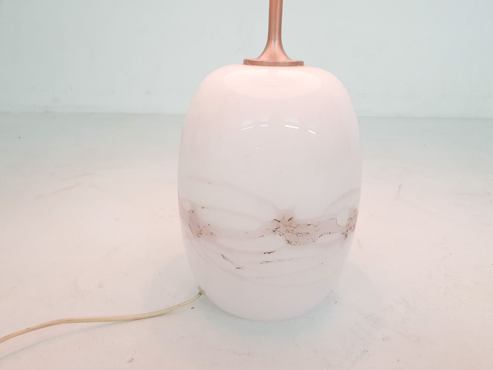 Michael Bang "Sakura" Glazen Tafellamp Voor Holmegaard, Model 388, Denemarken 1984 photo Verlichting