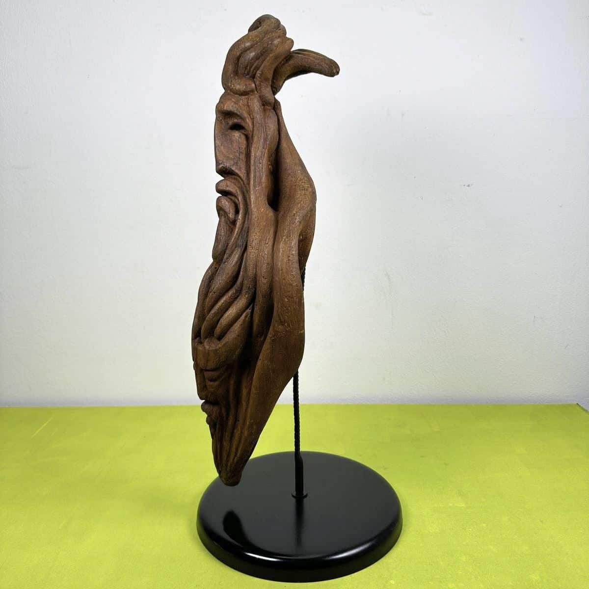Vintage Sculpture Carved In Wood With Signature Rutilio photo 103.0
