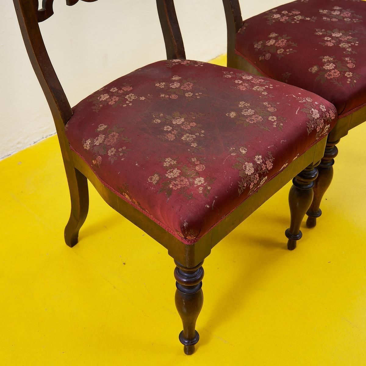 Pair Of Wooden Chairs, 1800s, Antique photo vinterior