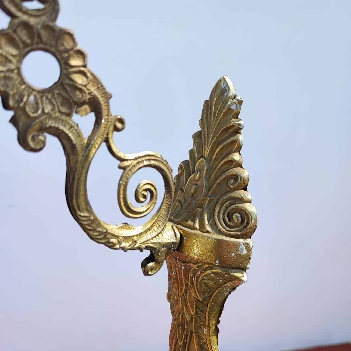 photo furniture Pair Of Metal, Ceramic And Glass Wall Lamps