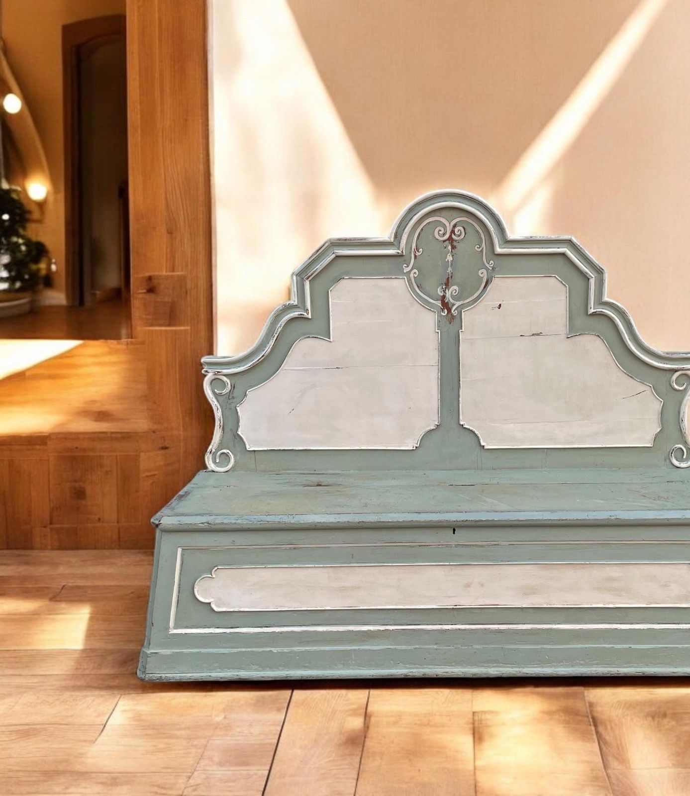 Italian Painted Hall Bench photo for sale
