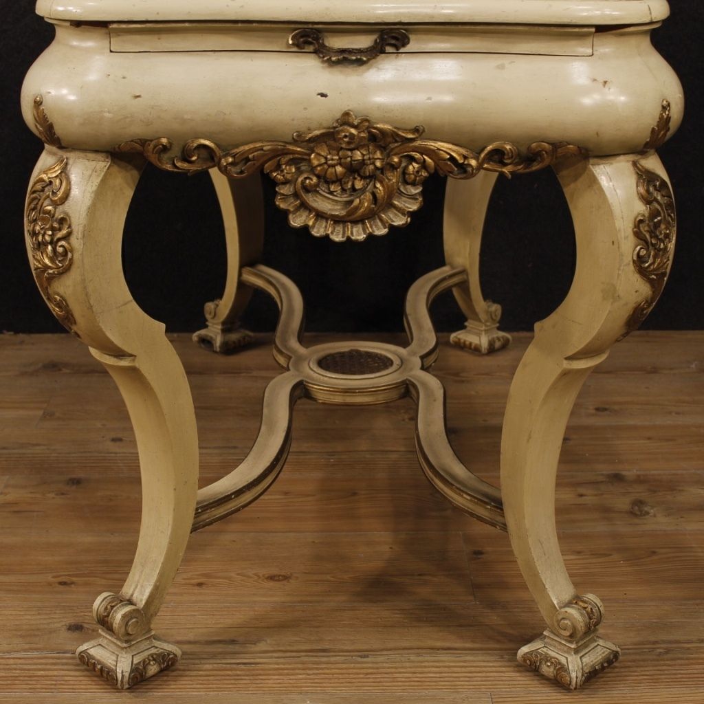 Dutch Lacquered And Gilded Table With Marble Top photo 2600.0